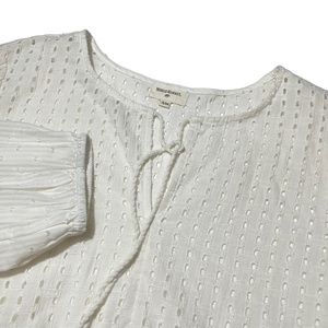 World‎ Market S/M White NEW BabyDoll Blouse 100% Cotton Small / Medium